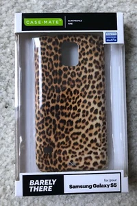 New Case Mate Samsung Galaxy S5 Phone Case Cheetah Print Slim Profile Fine - Picture 1 of 2
