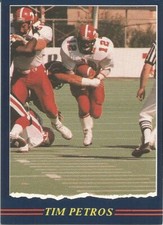 1989 JOGO CFL TIM PETROS CALGARY STAMPEDERS #159 (UNIVERSITY OF CALGARY)