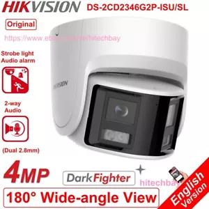 Hikvision 180° Panoramic 4MP DarkFighter Audio PoE Camera DS-2CD2346G2P-ISU/SL - Picture 1 of 10