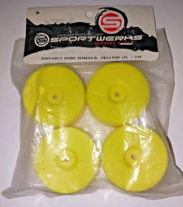 Sportwerks RC SWK4021 Dish Wheels Yellow 1/16 Chaos - Picture 1 of 2