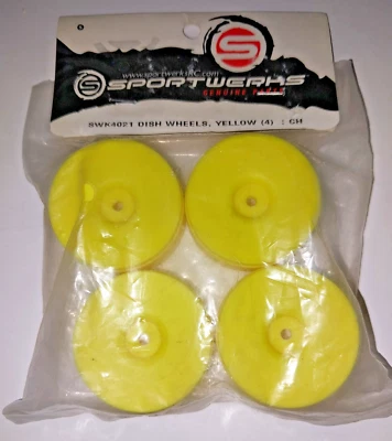 Sportwerks RC SWK4021 Dish Wheels Yellow 1/16 Chaos - Image 1 of 2