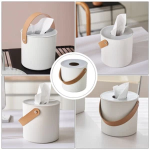 Paper Towel Box Cover Round Tissue Dispenser Napkin Box Cover - Picture 1 of 12
