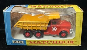 MATCHBOX KING SIZE #K-19 SCAMMEL TIPPER TRUCK, near-MINT MODEL/GOOD WINDOW BOX - Picture 1 of 7