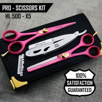 Juego de tijeras adelgazantes corte pelo peluquero/profesional tijeras peluquería rosa  Foto 1 de 4