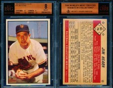 1953 Bowman Color #76 Jim Hearn BVG 8 NM-MT     8.5 sub     *Beckett GOLD LABEL*