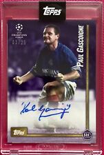 Topps The Lost Rookie Cards RC, Paul Gascoigne Purple Rookie Autograph Card 3/25