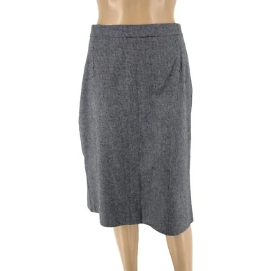 Falda Marina Rinaldi Mujer Gris Pata de Gallo Mezcla Lana Talla Plus S Foto 1 de 4