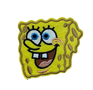 Embroidered Patches Iron On Sew On Appliques Cute Sponge Bob Patch - Picture 1 of 1