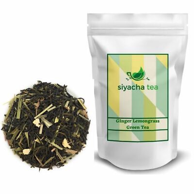 Ginger Lemon Green Tea Loose Leaf Herbal Chai 100% Natural Blend Detox Beverage • 37.95$