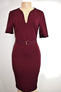 Ted Baker Dark Red Cocktail Dress Size 1 / Small  On Sale nt - Picture 1 of 14