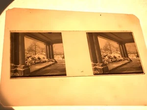 L1-57 ILFORD ALPHA LATERNENPLATTE / DIA - SCHNEE UM DIE EINFAHRT 1925 - Bild 1 von 2