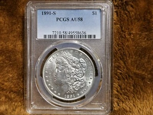 Dólar Morgan Au58 graduación profesional 1891-S $1 - Imagen 1 de 4