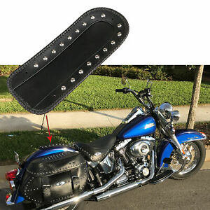 Rivet Rear Fender Bib Leather For Harley Heritage Softail Classic FLSTC Springer