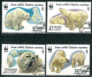 USSR SOVIET UNION 1987 Polar Bears - USED/CTO - Picture 1 of 2