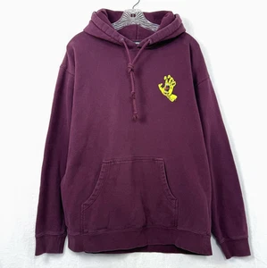 VTG Santa Cruz Hoodie Women Sz L Maroon Screaming Hand Skateboard Y2K Sweatshirt - Picture 1 of 8