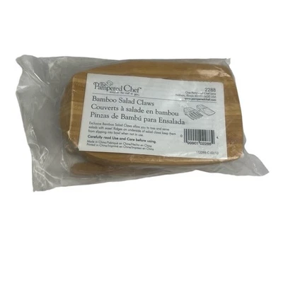 SEALED The Pampered Chef Salad Claw Bamboo Hand Shaped Easy Serve Sustainable - Image 1 of 4