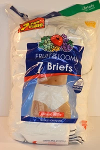 Fruit of the Loom Mens Classic White Briefs XL 7 Briefs Pack - NOS - Picture 1 of 3