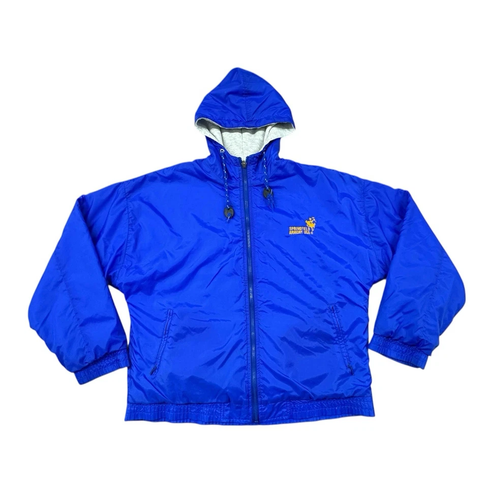 Chaqueta cortavientos vintage años 90 Team Springfield Armory para hombre grande azul Foto 1 de 4
