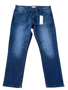 Pantalones de mezclilla rectos Firetrap para hombre talla media azules W38 L29 nuevos con etiquetas - Imagen 1 de 18