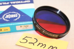 NEW Vtg Coastar 49mm R/B Red/Blue Dual Color FILTER Japan 49mm Red & Blue Filter - Picture 1 of 9