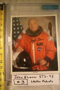 John Glenn signiert 8x10 NASA STS-95 Foto JSA gekapselt Beckett authentifiziert - Bild 1 von 6