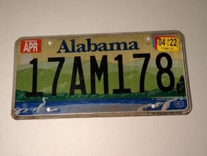 Placa de licencia del condado de Clay Alabama 17AM178 2022 Heart of Dixie - Imagen 1 de 1