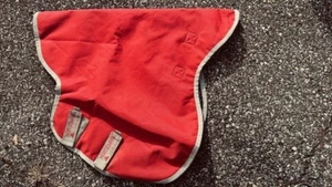 AMIGO Waterproof HOOD/Cover Neck Protector RED w/ Grey Trim Size L VGC - Picture 1 of 4