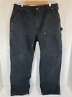 Carhartt Jeans Mens 40x30 B01 Double Knee Black Jeans USA Made Workwear