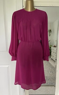 Винтажный 80-х клюквы чистый секретарь рубашка платье S-M - Изображение 1 из 4