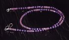 925 Sterling Silver 22" Necklace Pink,Blue Zircon Gemstone 3 Mm Beads Ytr555