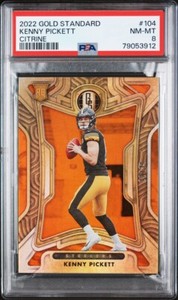 2022 Panini Gold Standard #104 Kenny Pickett Rookie Citrine 22/30 RC STEELERS