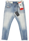 DIESEL D-Strukt 081AP Men Jeans W28/L30 Tapered Fit Washed Blue Cotton Stretch