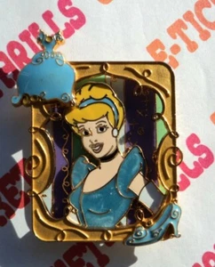 HKDL Disney Princess Cinderella - Glass Slipper & Dress in Frame Pin - Picture 1 of 1