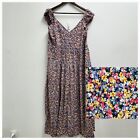 Old Navy Womens Plus Tiered Floral Dress  2X Sweetheart Neckline Smocked Pockets