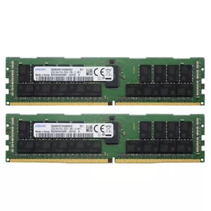 New Samsung 64GB (2X32GB) 2933MHz DDR4 PC4-23400 ECC Registered RDIMM Memory Ram - Picture 1 of 5