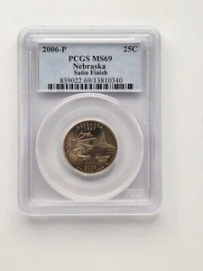 2006-P Satin Finish Nebraska Statehood Quarter (25C) PCGS MS69 - Picture 1 of 2