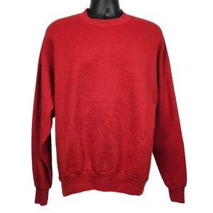 Vintage Jerzees Sweatshirt Erwachsene XL unbedruckt uni rot Made in USA - Bild 1 von 9