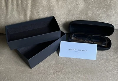 Brand New David Yurman DY672 02 SS/TE Brown Horn Eyeglasses - Image 1 of 4