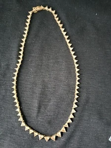 Suzanne Somers Champagne Trilliant Cubic Zirconia Necklace 17” 925 Silver - Picture 1 of 2