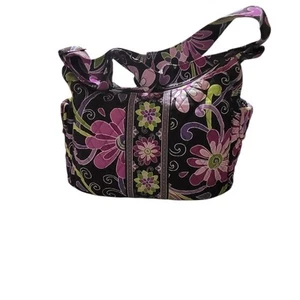 Vera Bradley Púrpura Punch Maggie Bolso de Hombro Hobo Cartera Floral Acolchado 2009 - Imagen 1 de 18