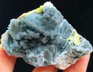 68g seltenes blau/grünes Plumbogummit Kristall Mineral Exemplar, China*!~ - Bild 1 von 6