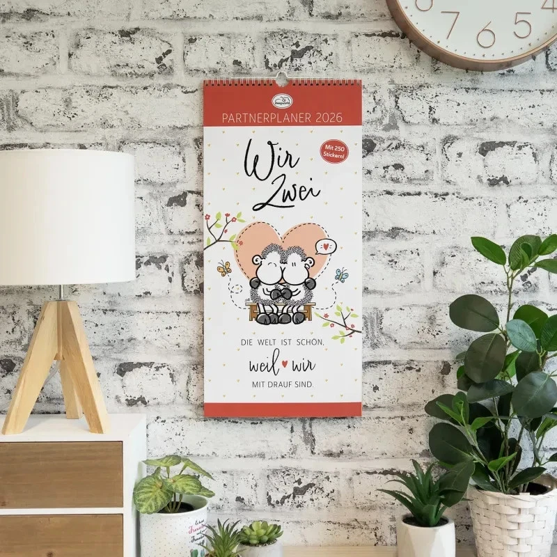Sheepworld Partnerplaner - Planer für Zwei 2026 - Wandkalender Kalender - Bild 1 von 1