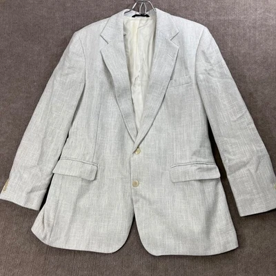 Abrigo Deportivo Imperial by Haggar Para Hombres Blazer Gris Texturizado Dos Botones Hecho en EE. UU. Foto 1 de 4