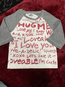 Baby Gap 18-24 Mos Unisex Red Valentines Day Graphic Tee T Shirt - Picture 1 of 5