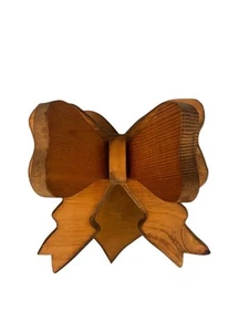 Holz Schleife Kokette Vintage Handarbeit 3D Wanddecke Hängedeko - Bild 1 von 3