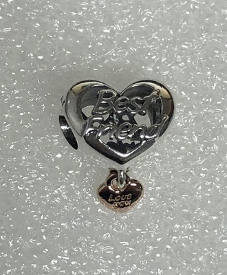 Pandora S925 ALE Love You Best Friend Corazón Dije Foto 1 de 4
