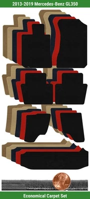 Juego de alfombrillas Velourtex personalizadas para Mercedes-Benz GL350 '13-19 (7 piezas) #YOQ Foto 1 de 4