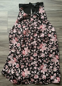 Express Womens Black Floral Top New With Tags Size Small - Picture 1 of 2