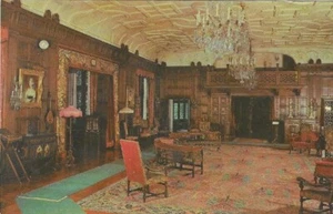 Vintage Ohio Chrome Postcard Akron Stan Hywet Hall Music Room - Imagen 1 de 2