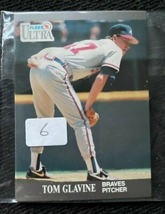 1991 Fleer Ultra #5 Tom Glavine 6 card lot, Atlanta Braves